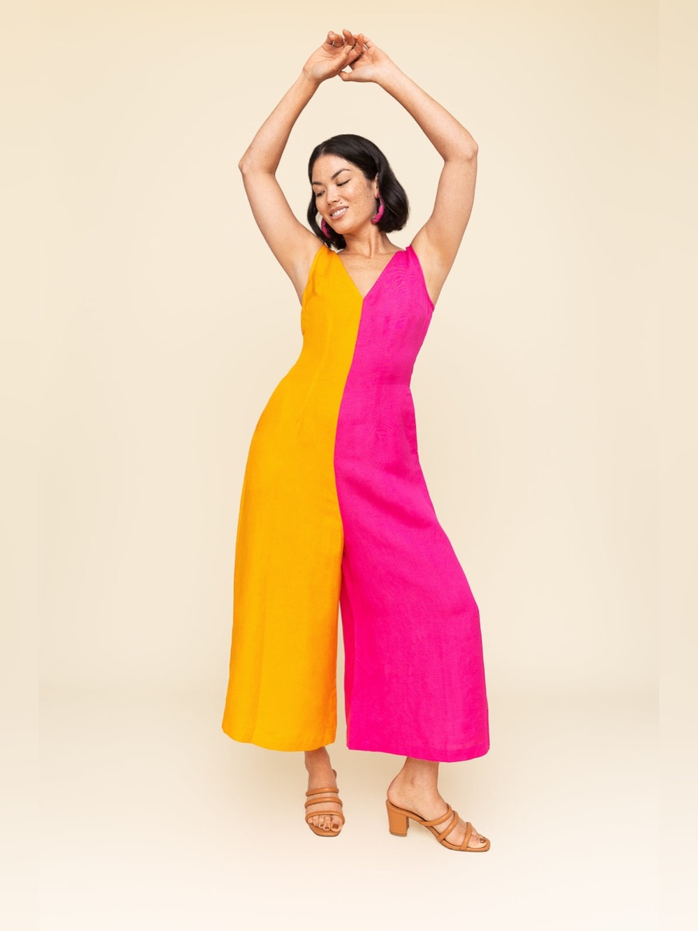 Mixed By Nasrin Color Block Jumpsuit - Picture 3 of 8